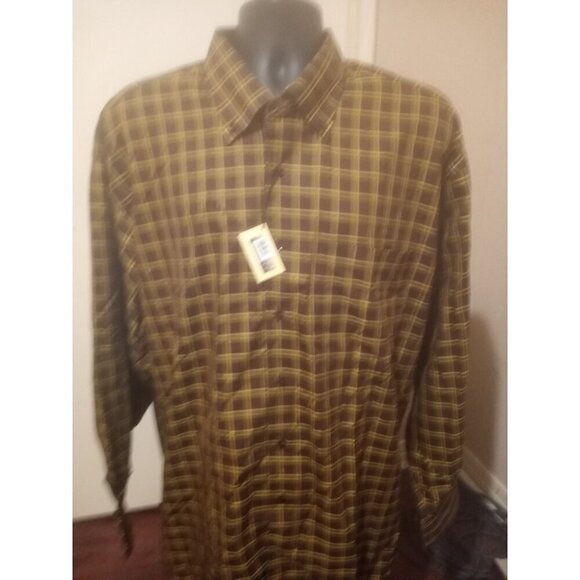 Robert Talbott Other - NWT Robert Talbott Brown Yellow Plaid Button Shirt Size 2XL 100% Cotton NEW
